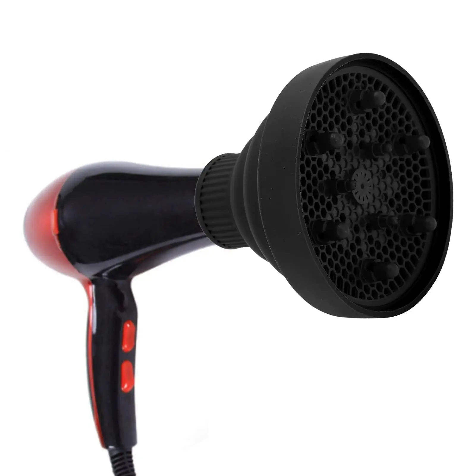 Nouvel outil de Salon noir universel Silicone sèche-cheveux diffuseur couverture réglable résistant à la température dispersion sèche-cheveux