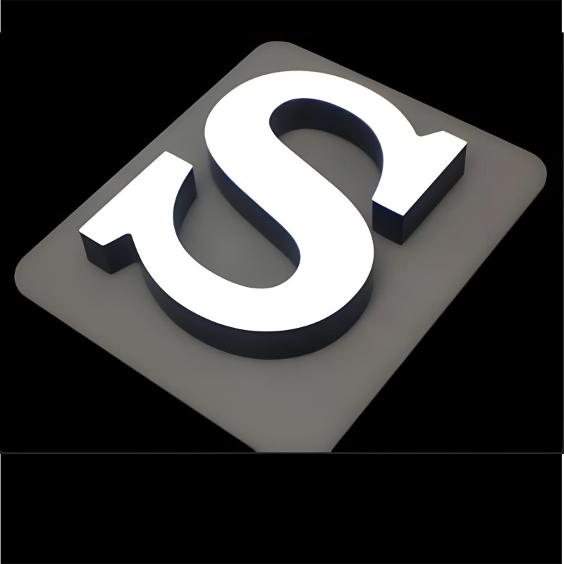 Custom Outdoor 3D Super Acrylic LED Letters, Rimless LED Shop Sign Adveritising Logo Aluminum Sides Frontlit LED Channel Lette