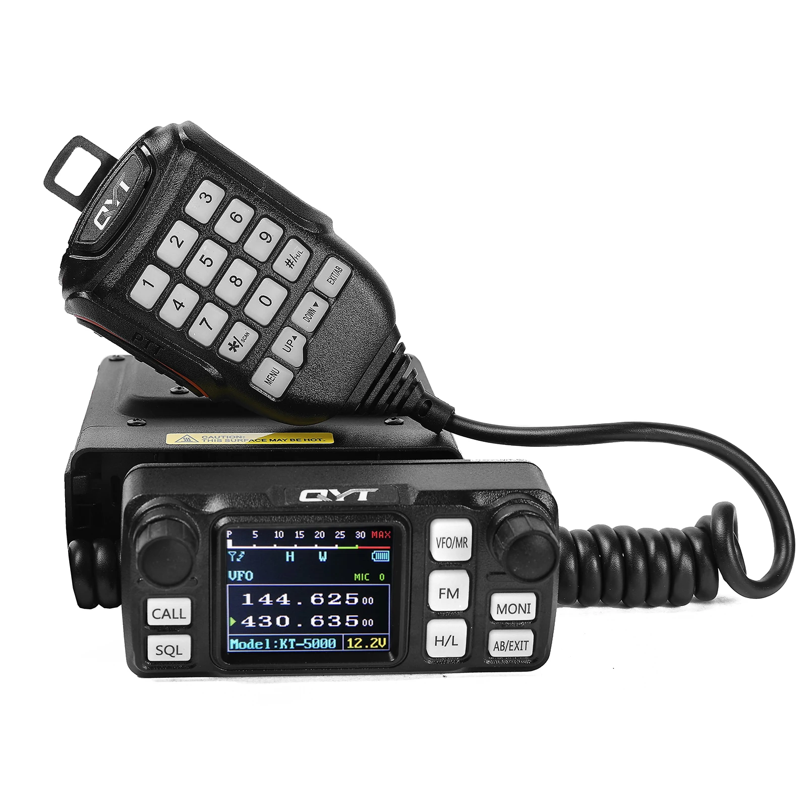 QYT KT-5000 25W Mini-Mobilfunkgerät für Autos, VHF, UHF, Dualband, abnehmbare Frontplatte, 200 Kanäle, FM-Transceiver mit großer Reichweite