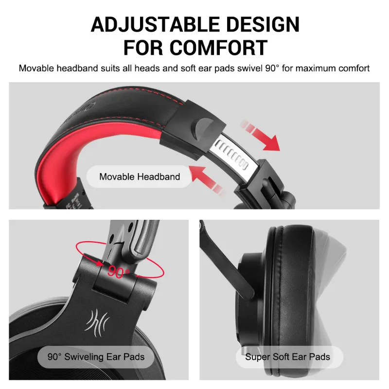 Oneodio com fio sobre a orelha fone de ouvido com microfone estúdio dj fones de ouvido monitor profissional gravação & mixing fone de ouvido para jogos