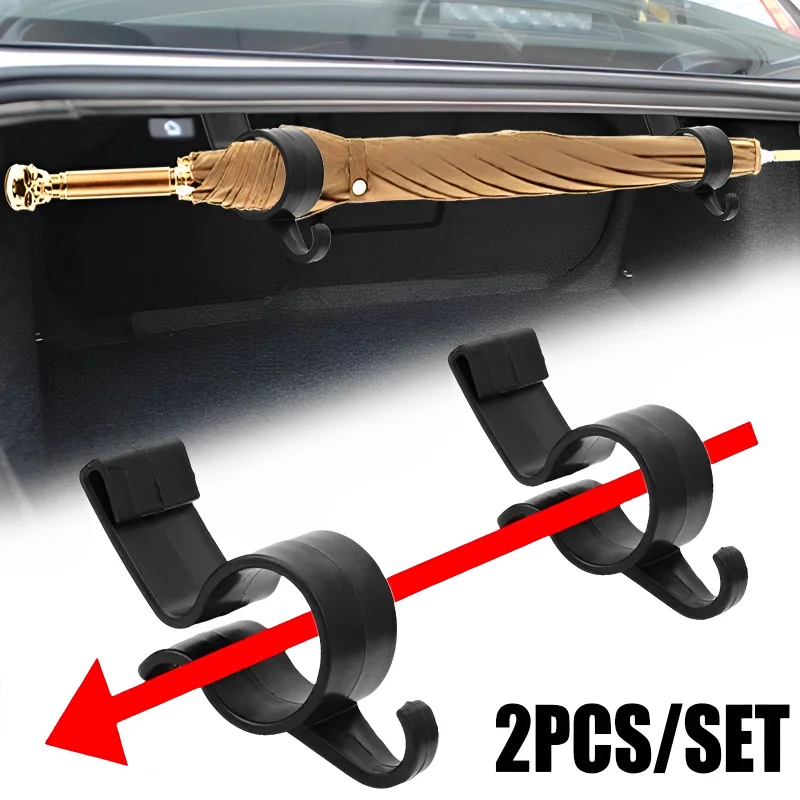Soporte para paraguas de coche, gancho para maletero de coche, soporte para paraguas, gancho para toalla, accesorios para automóvil, soportes organizadores de almacenamiento interno Universal