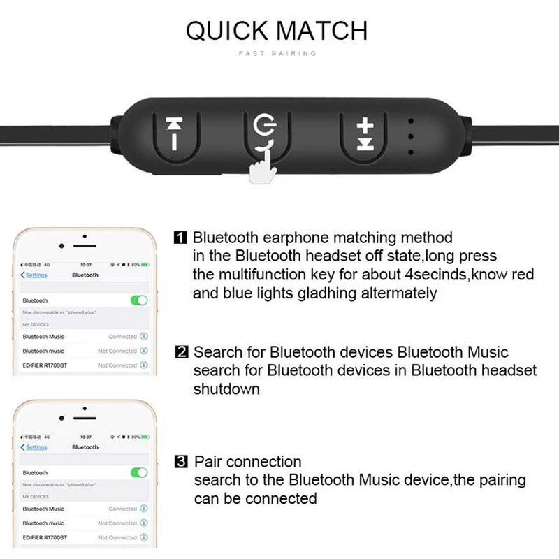Magnetic XT-11 Bluetooth 4.2 fone de ouvido sem fio headset impermeável earbuds neckband fone de ouvido com microfone para samrtphones