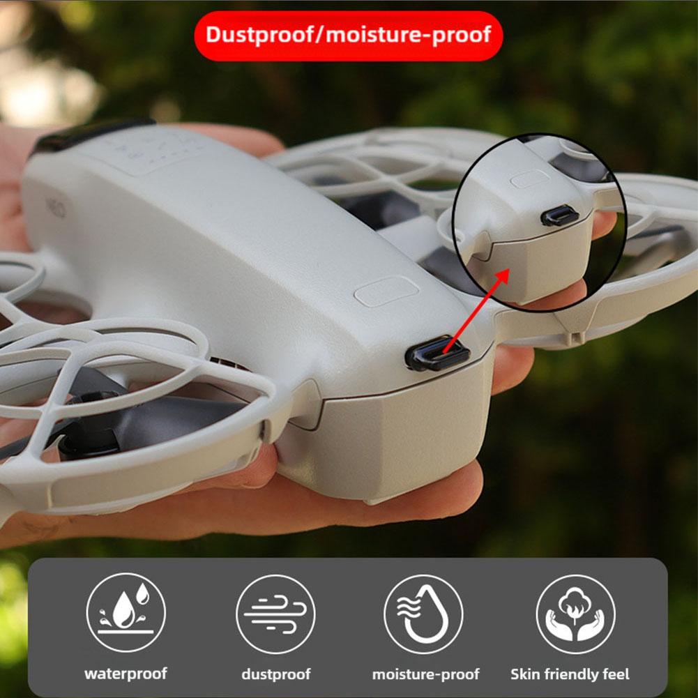 DJI Neo Battery Port Dust Plug com cordão, Handheld Drone, Porta de carregamento de silicone, Tampa de proteção contra umidade, Acessórios