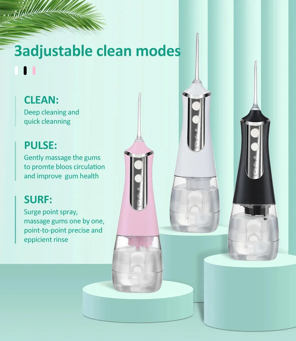 Munds pülung Zahn wasser flosser tragbare Zahn wasserstrahl 300ml Wasser flosser für Zähne Mund waschmaschine Zahn reiniger
