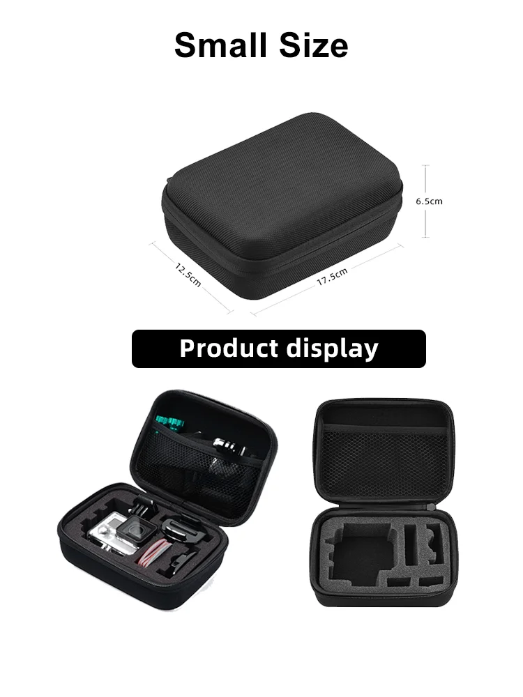 L/M/S Custodia da viaggio Scatola da trasporto per Gopro Hero 13 12 11 10 9 8 SJCAM SJ4000 AKASO DJI Osmo Action Camera Accessori
