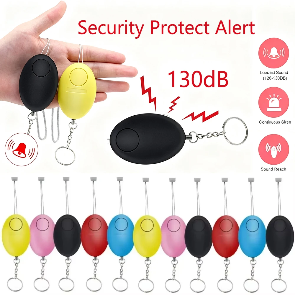 Alarme d'auto-défense bon marché, 120db, en forme d'œuf, pour filles et femmes, alerte de protection, sécurité personnelle, cri fort, porte-clés, alarme d'urgence