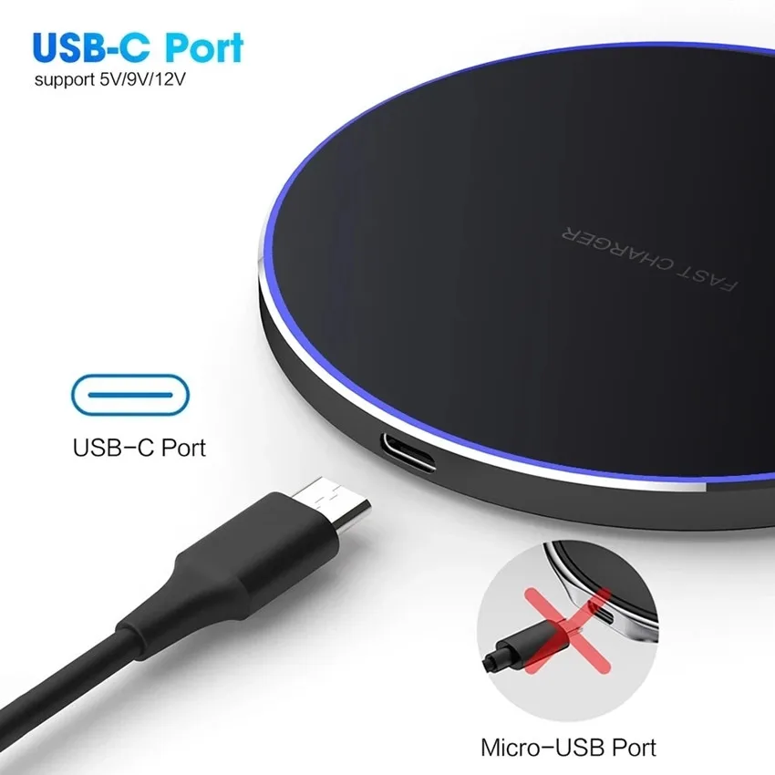 30W Wireless Charger Pad for iPhone 15 14 13 12 Pro Max X Samsung Xiaomi Phone Qi Chargers Induction Fast Charging Dock Station