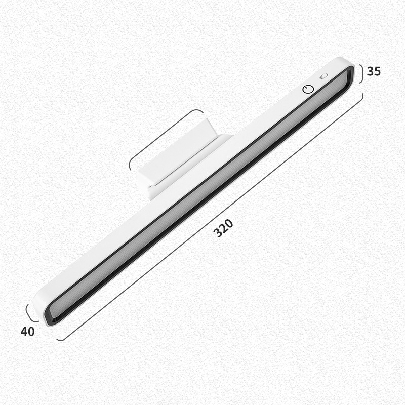 USB recarregável LED Desk Lamp, Stepless escurecimento abajur, pendurado magnético quarto luz de leitura, luz noturna
