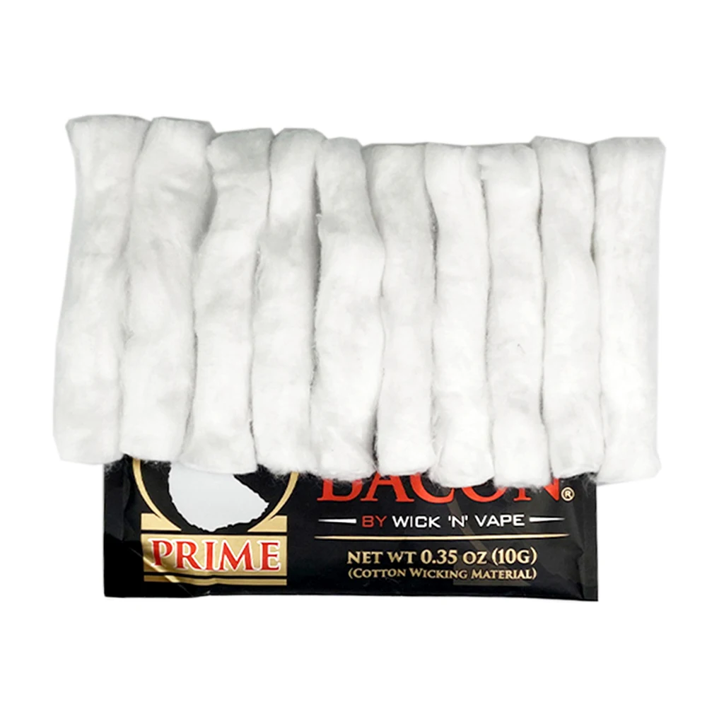 2Pack Baumwolle Bacon Prime Silber Gold Version Bacon Vape Baumwolle für ZEUS X Mesh RBA Draht DIY Werkzeug Zubehör