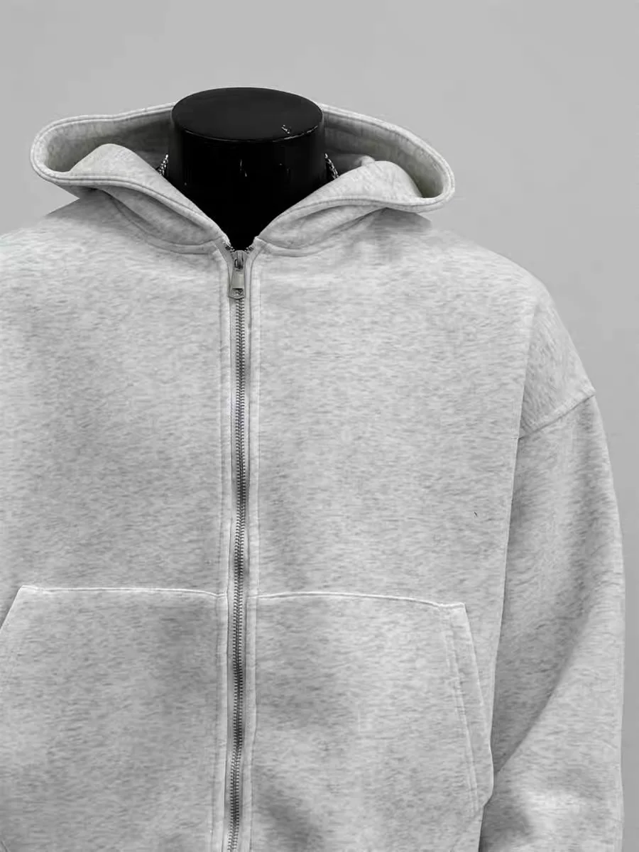 American Sle Casual Hoodie Cardigan Men's Autumn Versatile Zipper Jaet Tee-dimensional Design Comfortable Loose Fit