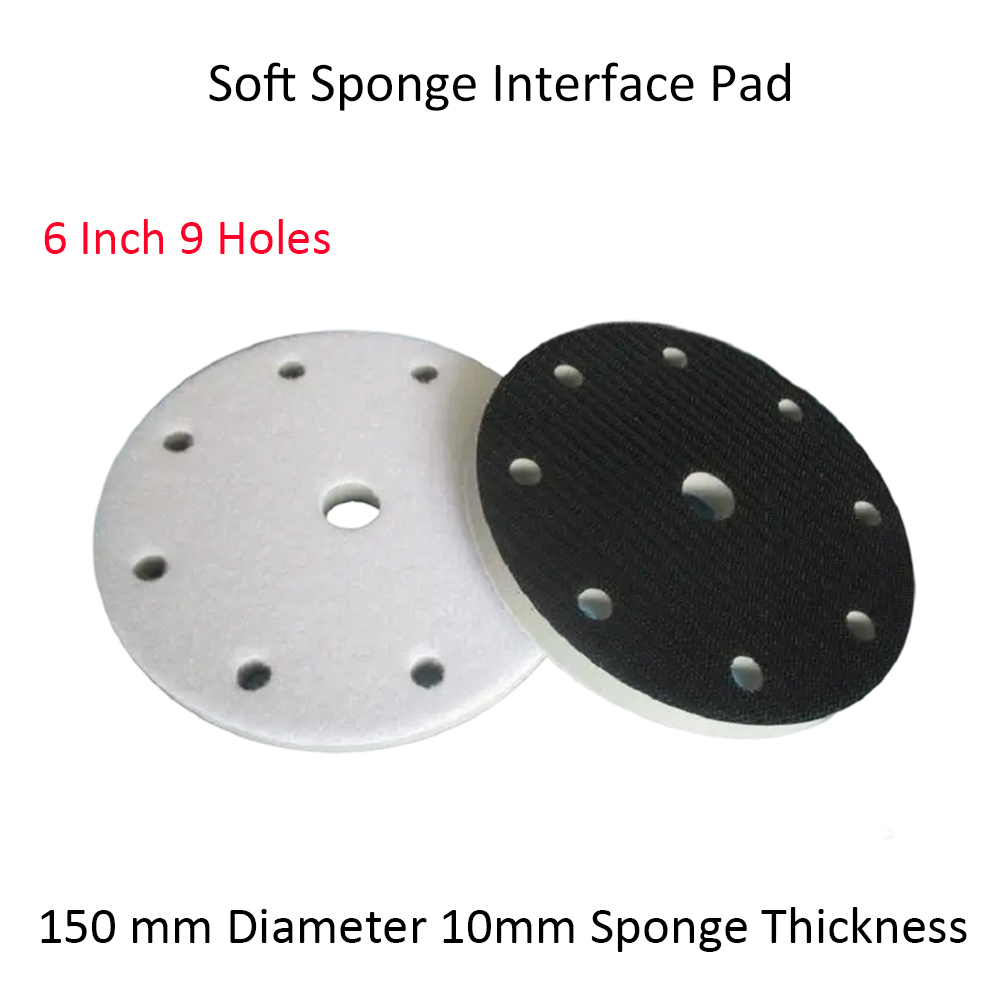 13 Types 2 Pcs 6Inch 150mm Sponge Interface Pad Hook&Loop for Sanding Pad Abrasive tools Accessories For Metal Wood and Repair