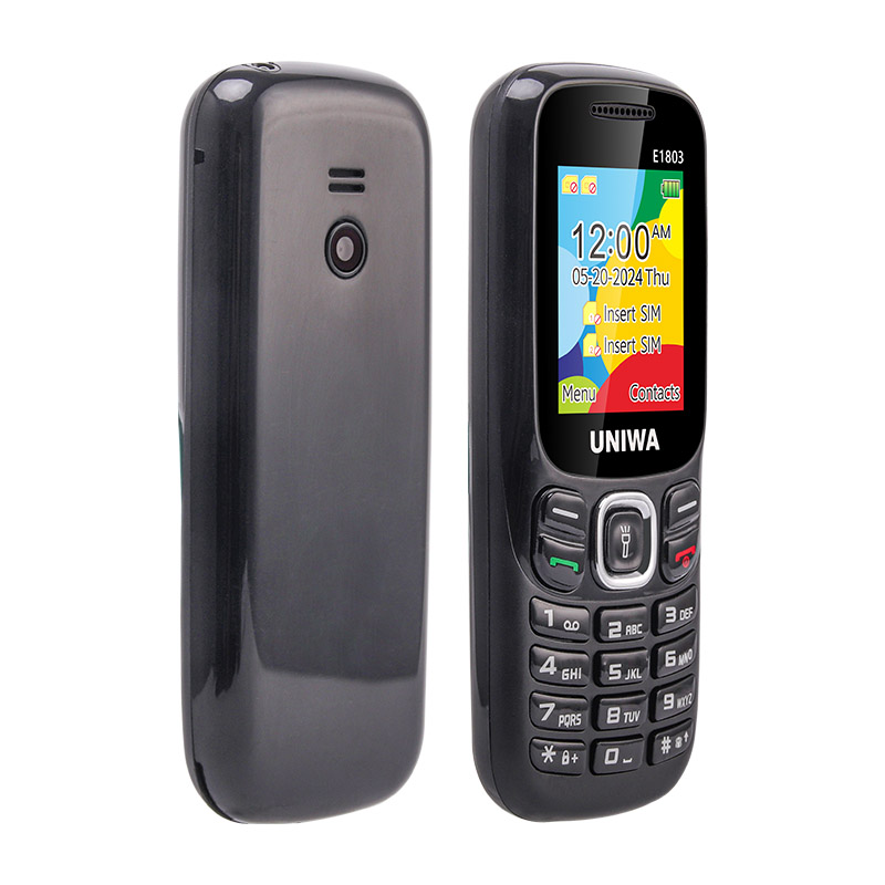 Low Price UNIWA E1803 2G GSM Feature Phone 1.77" Dual SIM Senior Elder Cellphone Push-button Wireless Radio Flashlight Telephone