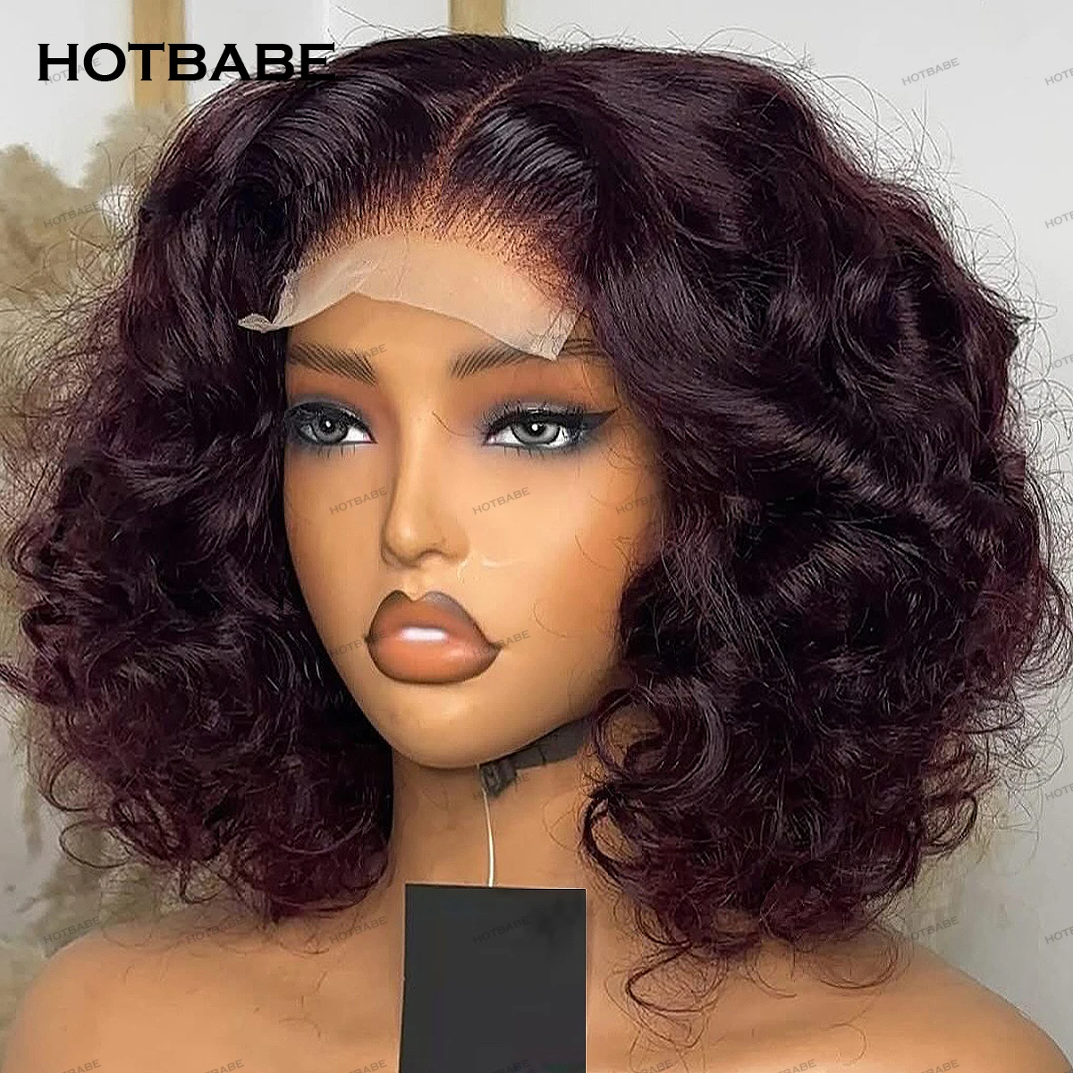 450 densidade bouncy encaracolado perucas sem cola cabelo humano 4x4 hd perucas frontais do laço usar e ir 13x6 hd perucas frontais do laço cabelo humano 99j