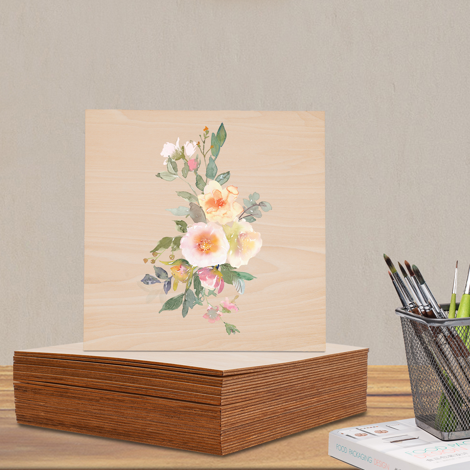 30-Piece Basswood Sheets 3mm Thickness Smooth Edges High Strength for Crafting, Furniture, Packaging & Home DIY Projects