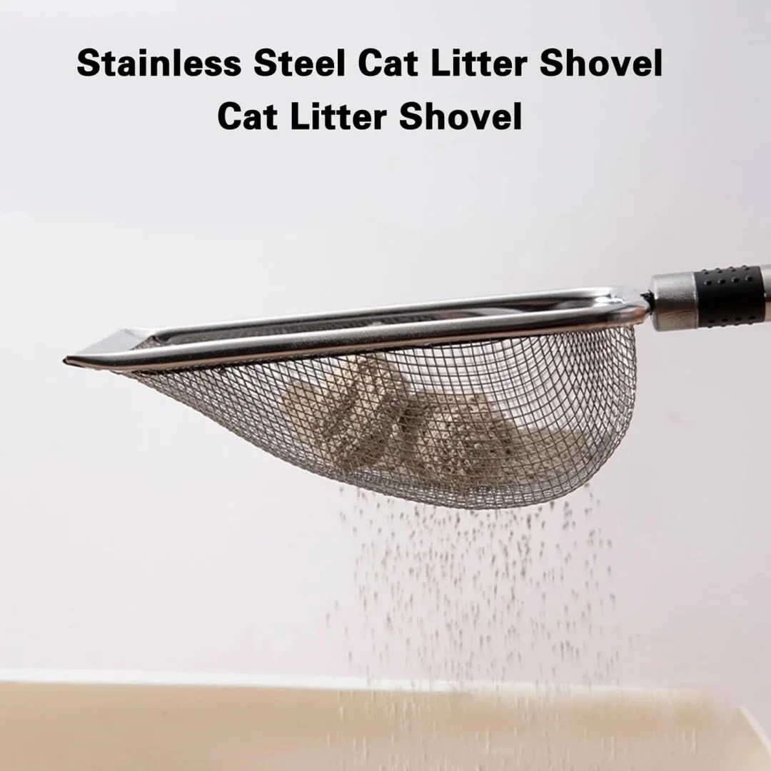 1Pc Huisdier Schoonmaken Tool Metaal Aluminium Kattenbakvulling Scoop Roestvrij Staal Duurzaam Handvat Huisdier Kak Schop