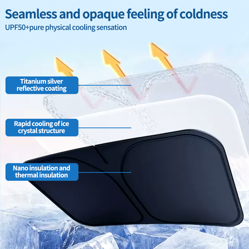 Pára-sol do carro guarda-sol pára-brisa dianteiro do carros com 360 ° Pára-sol de carro com alça dobrável de rotação para proteção externa de verão