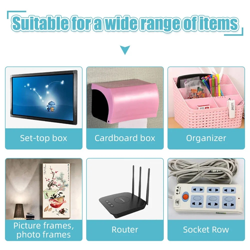 Kitchen Bathroom Storage Wall Hooks Double-sided adhesive wall hook waterproof wall-mounted suction cup snap hook kit