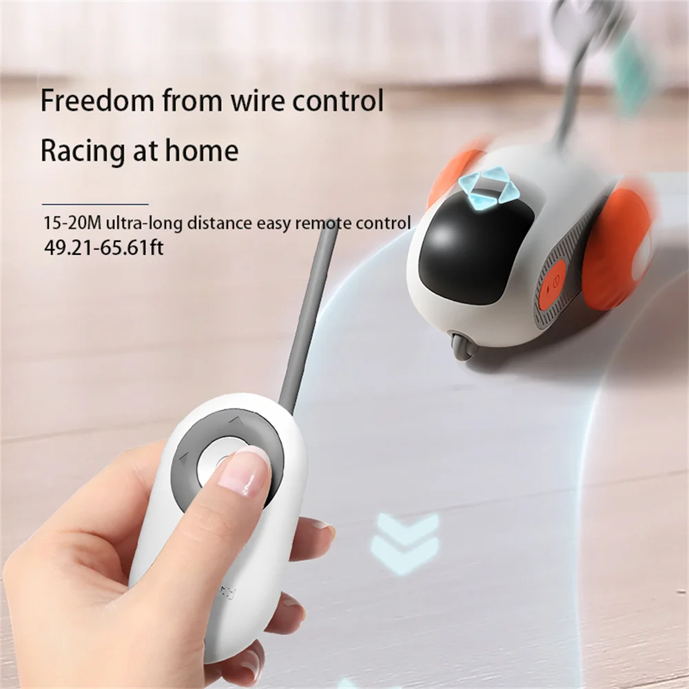 Giocattolo interattivo per gatti telecomandato intelligente automatico elettrico intelligente sport auto-moving Balance Interactive Car Cat Toys