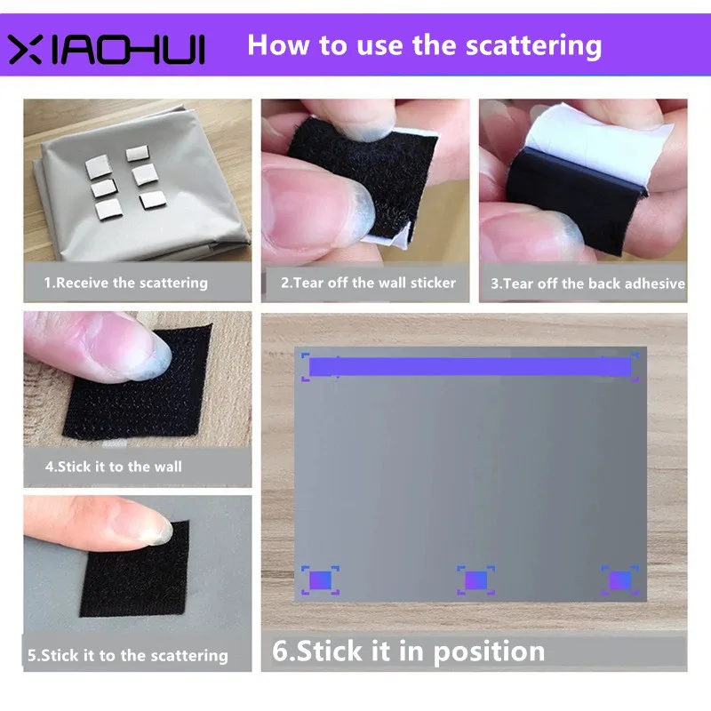 XIAOHUI Simple Projector Outdoor Polyester Soft Curtain 72/84/100/120 inch Portable HD 4K Movie Projection Screen  Soft Screen