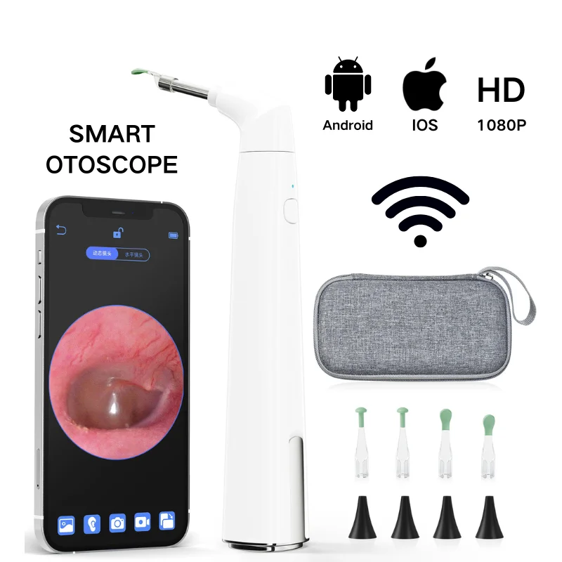Neu verbessertes 1080P WIFl Smart Otoskop 3,9 mm mit 6 LEDs/EVA BOX OhrenschmalzentfernungKamera für Kinder/Erwachsene/Haustierunterstützung Android/IOS