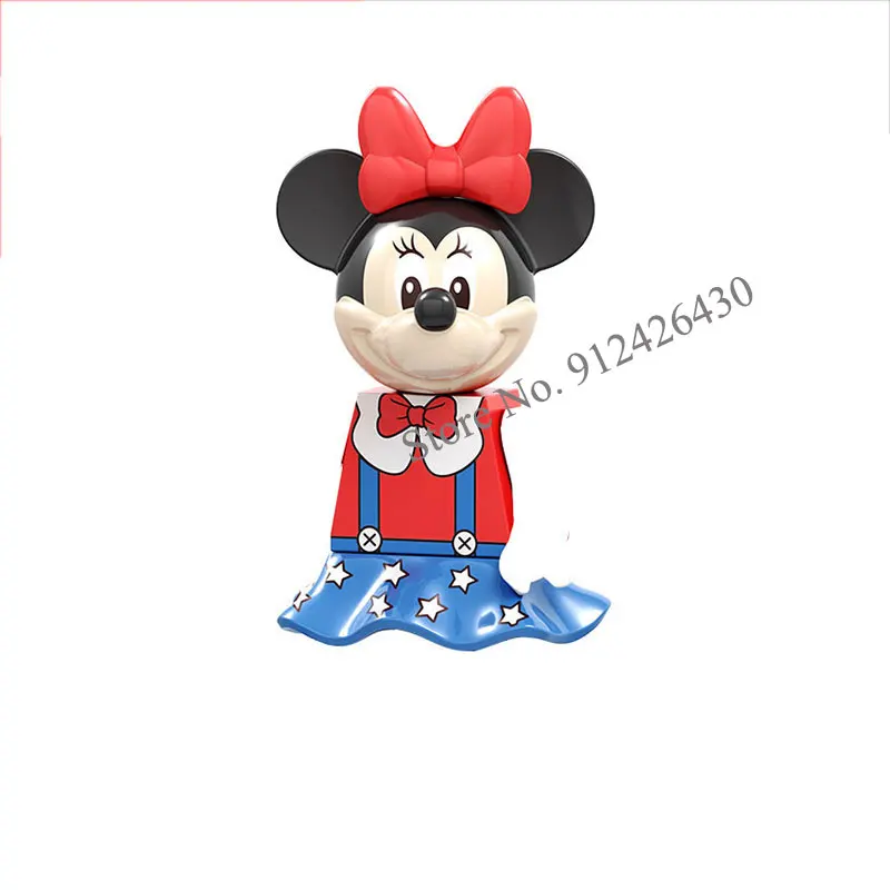 Disney Mini Đồ Chơi Hành Động Nhân Vật Khối Xây Dựng Hoạt Hình Câu Chuyện Đồ Chơi Chuột Mickey Winnie The Pooh Frozen Nữ Thời Trang Vịt Donald Gạch