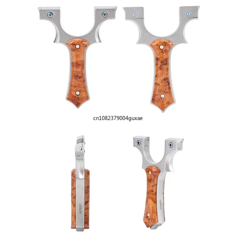 9025 Elastico piatto in metallo Fionda ad alta precisione Fionda laser in acciaio inossidabile Accessori per tiro a pressione rapida all'aperto