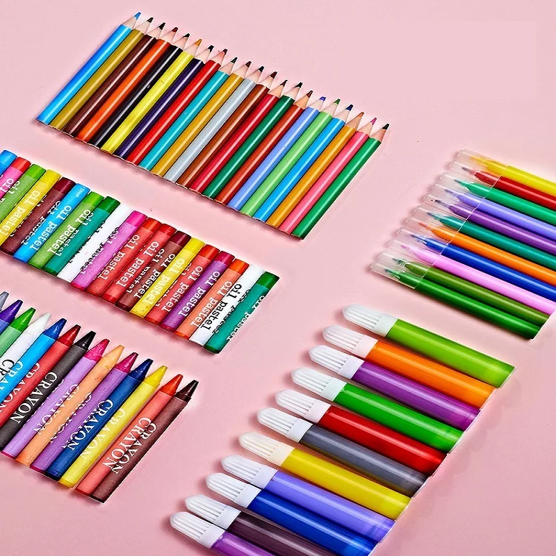 Children's Painting 색칠공부 Full Set Brushes Art Tools Gift Box Set Developing Children's Create Draw Interests  Art Supplies