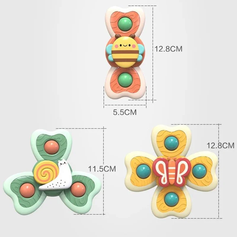 1PC เด็กการ์ตูนสัตว์ทะเล Spinners ของเล่น ABS ดูดถ้วย Spinning Top Gyro ความเครียด Reliever เด็กของเล่น