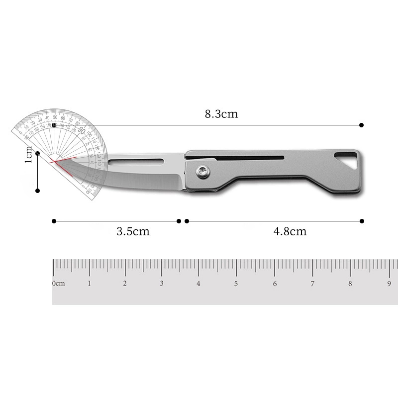 1pc EDC Titan Mini Klappmesser Taschenmesser dünnes Taschenmesser Taschenmesser für Frauen Obstmesser
