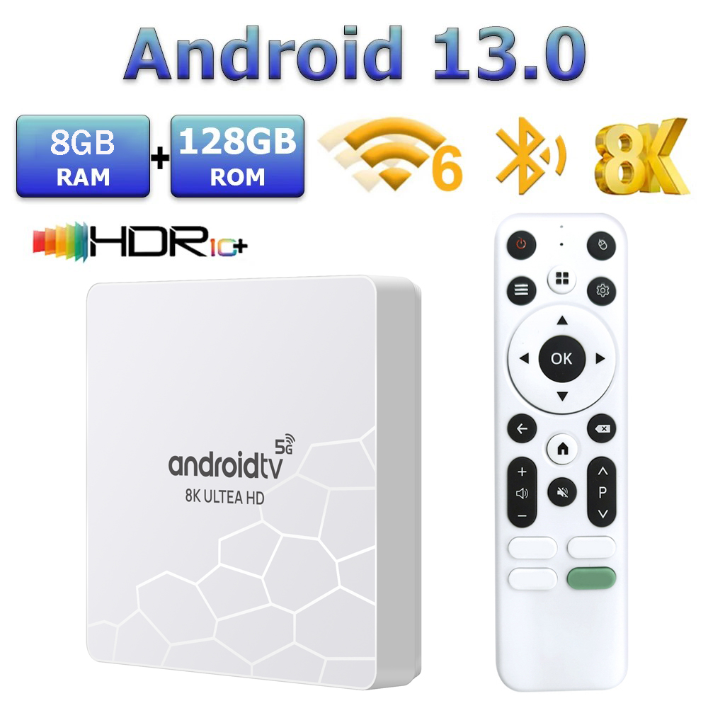 Q96 OHP 8K Hisilicon Hi3798M Smart TV Box Android 13 Четырехъядерный процессор 8 ГБ 128 ГБ Поддержка 8K 4K HD IPTV 4G 5G Dual Wifi6 OTA Set Top Box