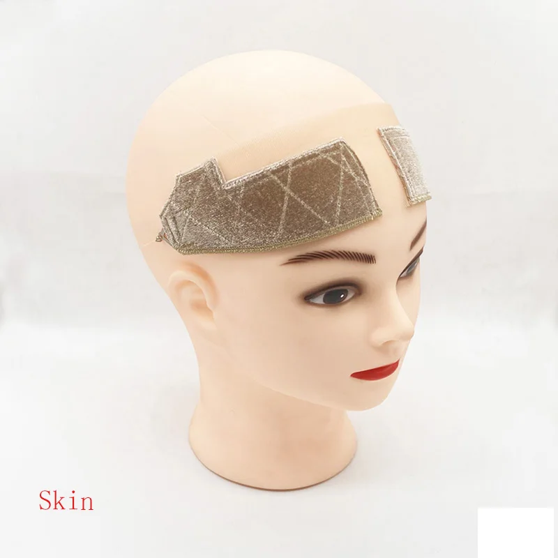 Peruca aperto bandana veludo bandana cachecol cabeça faixa de cabelo com linha de pesca invisível e ajustável bandana para peruca acessórios