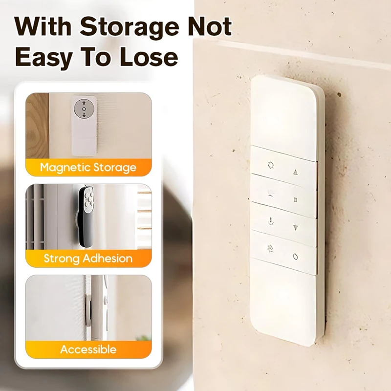 Magnetic Remote Control Holder No Drill Adhesive Wall Mount for TV Remotes Router Space Saving Strong Sticky Organizer for Keys