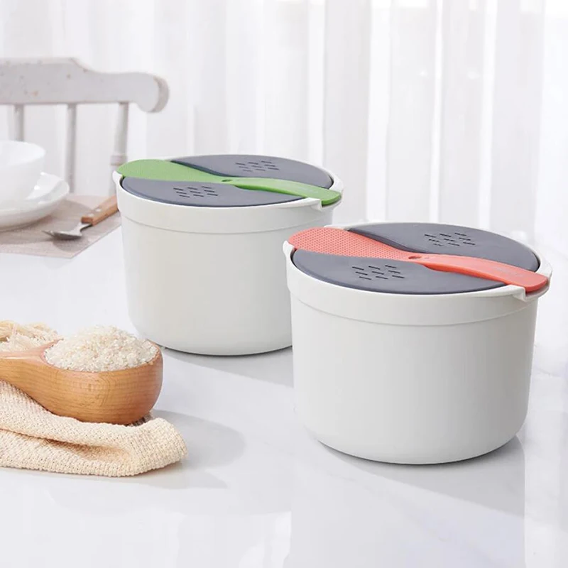 Horno microondas, olla arrocera, contenedor de alimentos portátil, vaporizador multifunción, olla arrocera, fiambrera Bento, utensilios para cocinar al vapor
