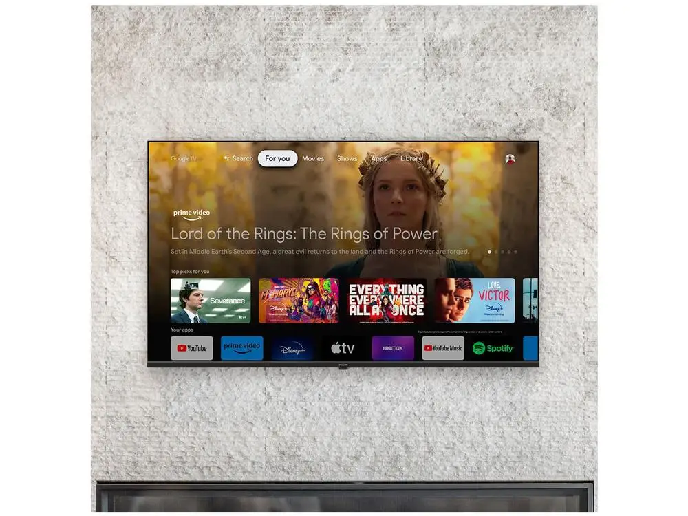 Smart TV 58" 4K UHD D-LED Philips Série 7019 58PUG7019/78 Wi-Fi Bluetooth Google Assistente 3 HDMI 2 USB