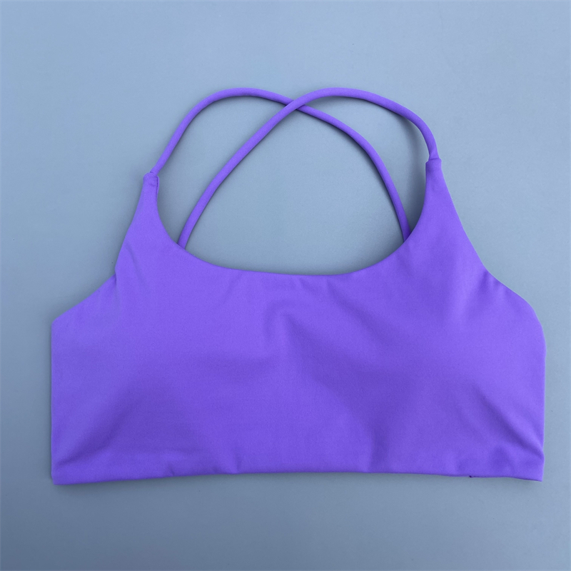 Sujetador deportivo para mujer, Bralette Sexy con tirantes cruzados en la espalda, Bralette de alto impacto para gimnasio, Yoga, entrenamiento, Top corto, chaleco, ropa interior push-up para correr