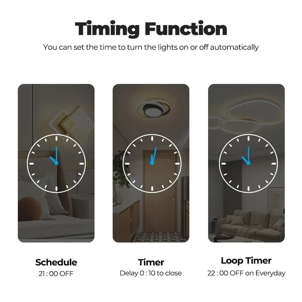 Interruptor inteligente wi-fi, 16a/20a, temporizador, disjuntor, controle bidirecional, yandex, alice, alexa, google home, aplicativo, controle de voz, relé de automação
