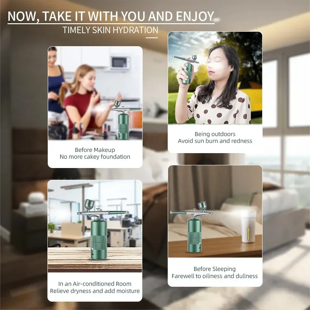 Oxy Kiêm Bật Lửa Mini Không Khí Bộ Không Khí-Chổi Sơn Xịt Bình Phun Móng Xăm Hình Nghệ Thuật Thủ Công Bánh Nano sương Mù Máy Phun Sương