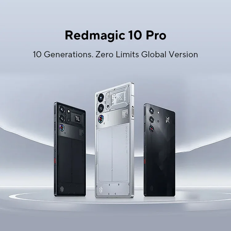 Wersja globalna RedMagic 10 Pro 5G Telefon do gier 6,85 "Snapdragon 8 Elite 7050 mAh 100 W Ładowanie 50 MP NFC SmartPhone