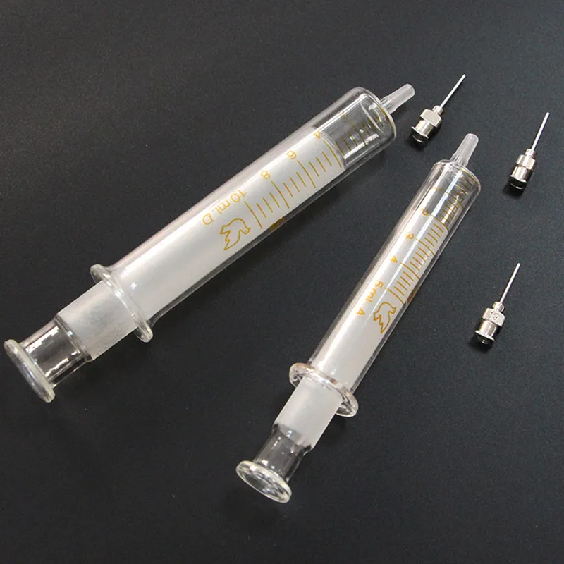 Glass Syringe 1ML 2ML 5ml 10ml 20ml 30ml Syringe Metal Needle Welding Oil Container Glass Push Rod Mobile Phone Repair Tools