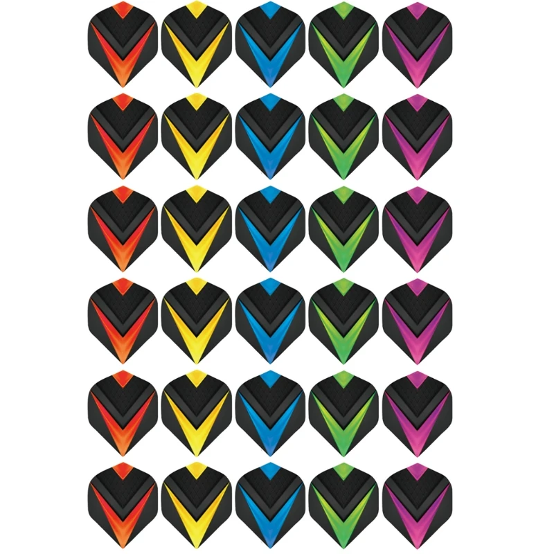 30Pcs/Set Standard Dart Flights Professional Darts Accessories Kit PET Flight Durable Feather Replacement Tail Wing
