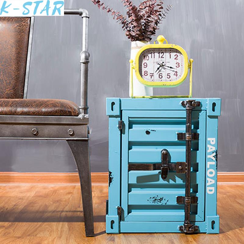 Mesita de noche de sofá con temática Retro, mueble de Metal de hojalata, almacenamiento creativo para el hogar y la Oficina, seguro, K-STAR