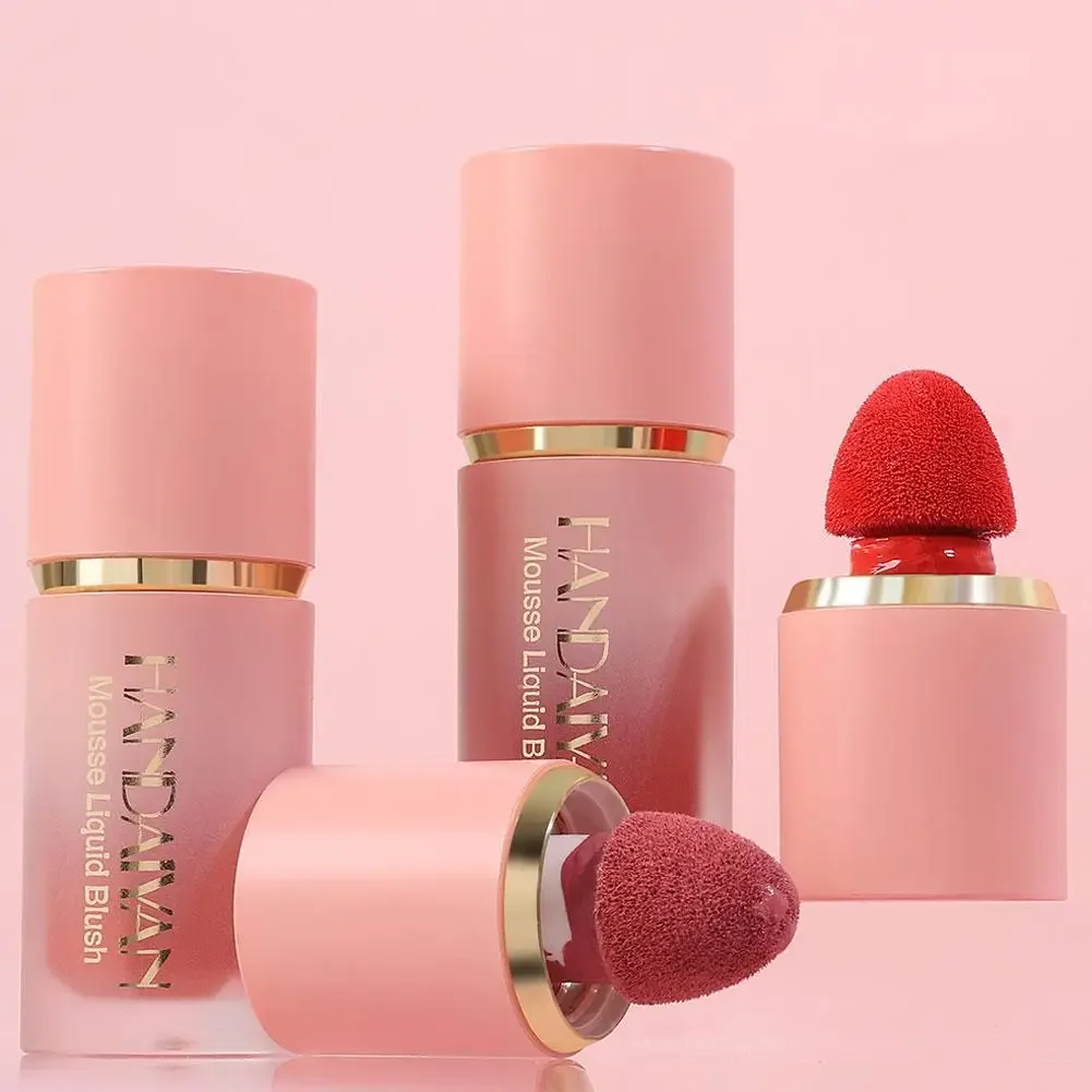 Handaiyan-colorete líquido para cara con purpurina mate, maquillaje de contorno, resistente al agua, para Mousse de ojos y mejillas suaves