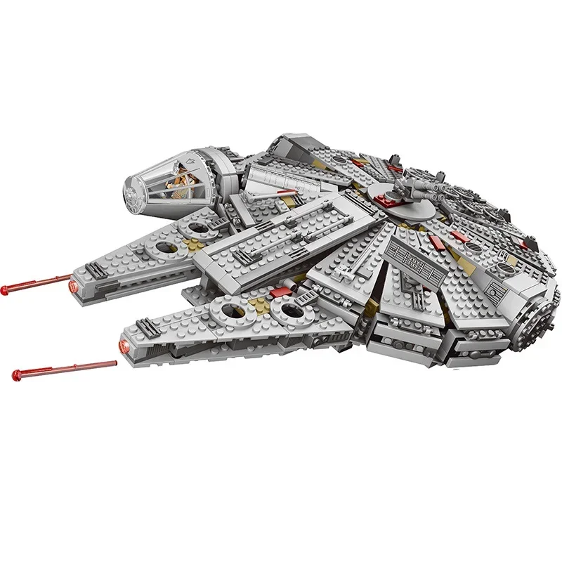 1381PCS Falcon Millennium ยานอวกาศใช้งานร่วมกับ 75105 อิฐ Building Block ของเล่นส่งเจ็ดตุ๊กตาปริศนา DIY เด็กของขวัญ