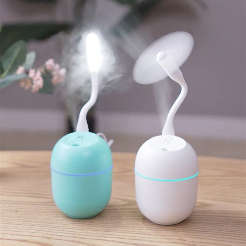 เครื่องเพิ่มความชื้นในอากาศขนาดเล็กติดรถยนต์ รูปไข่อีสเตอร์หยดน้ำ  USB สีสันสดใส สำหรับบ้าน ตั้งโต๊ะ เงียบ พร้อมไฟกลางคืน LED