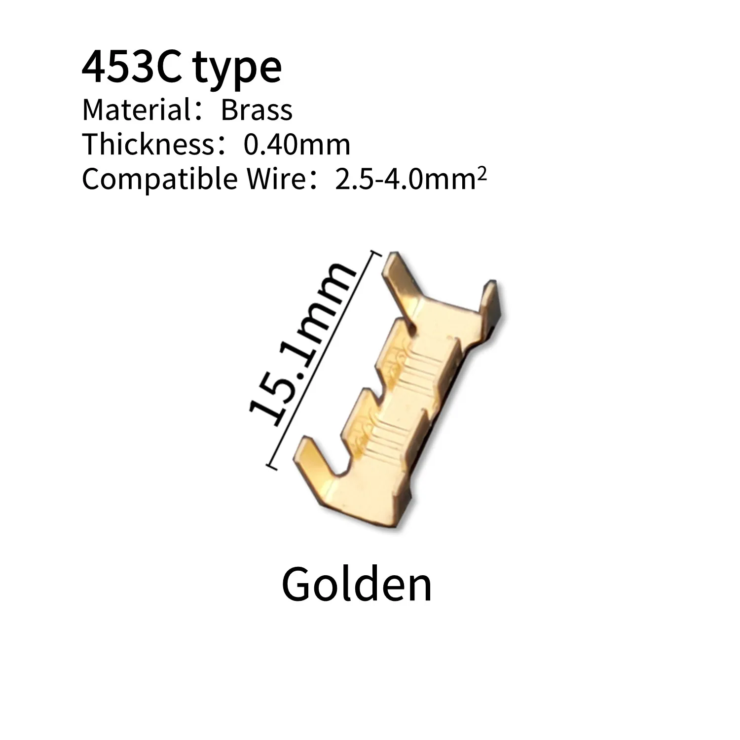 100pcs 453/453C U-รูป Terminal Wire Quick Connector Terminal ฟันขนาดเล็ก Fascia Terminal 0.5-1.5mm2/2.5-4.0mm2
