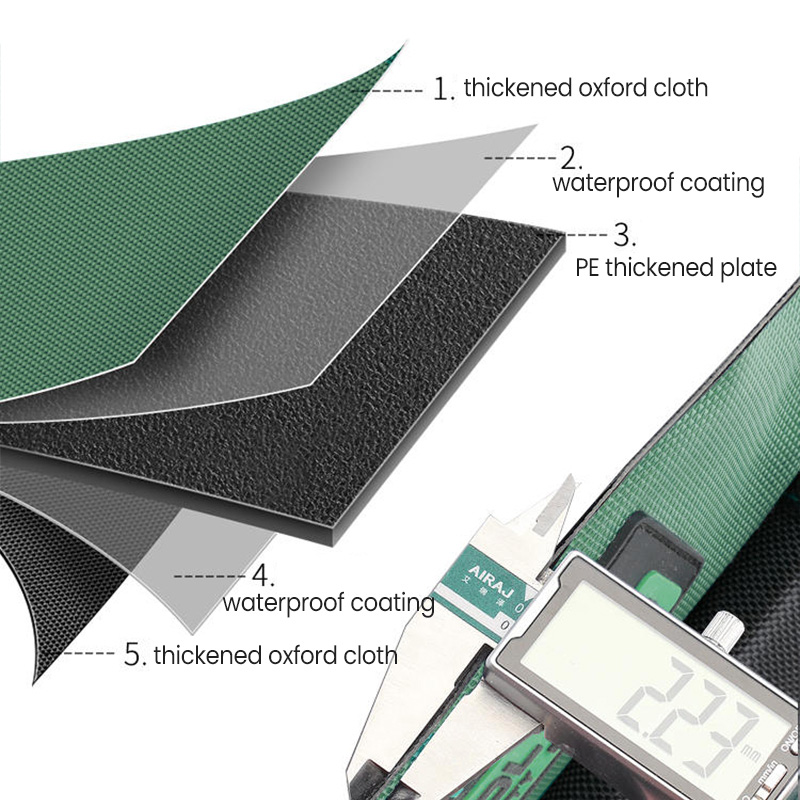 Sac étanche en toile Oxford de 18 pouces, sac à outils multifonctionnel, résistant à l'usure, rangement de réparation d'outils, sac d'électricien de grande capacité