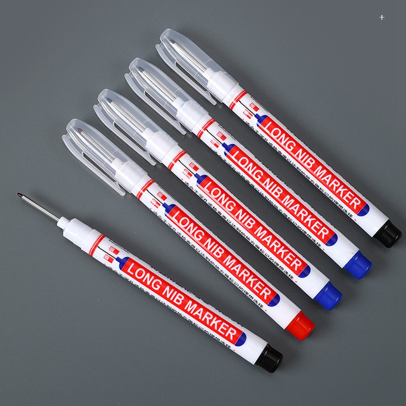 20MM Màu Đỏ/Đen/Xanh Dương Mực Dài Đầu Bút Đánh Dấu Phòng Tắm Gỗ Trang Trí Đa Năng Lỗ Sâu Cột Mốc bút