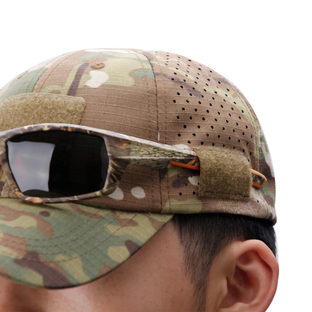 Gorra de béisbol de camuflaje para hombre, gorro protector solar transpirable, para deportes al aire libre, caza, senderismo, Camping, playa, pesca, 1/2 Uds.