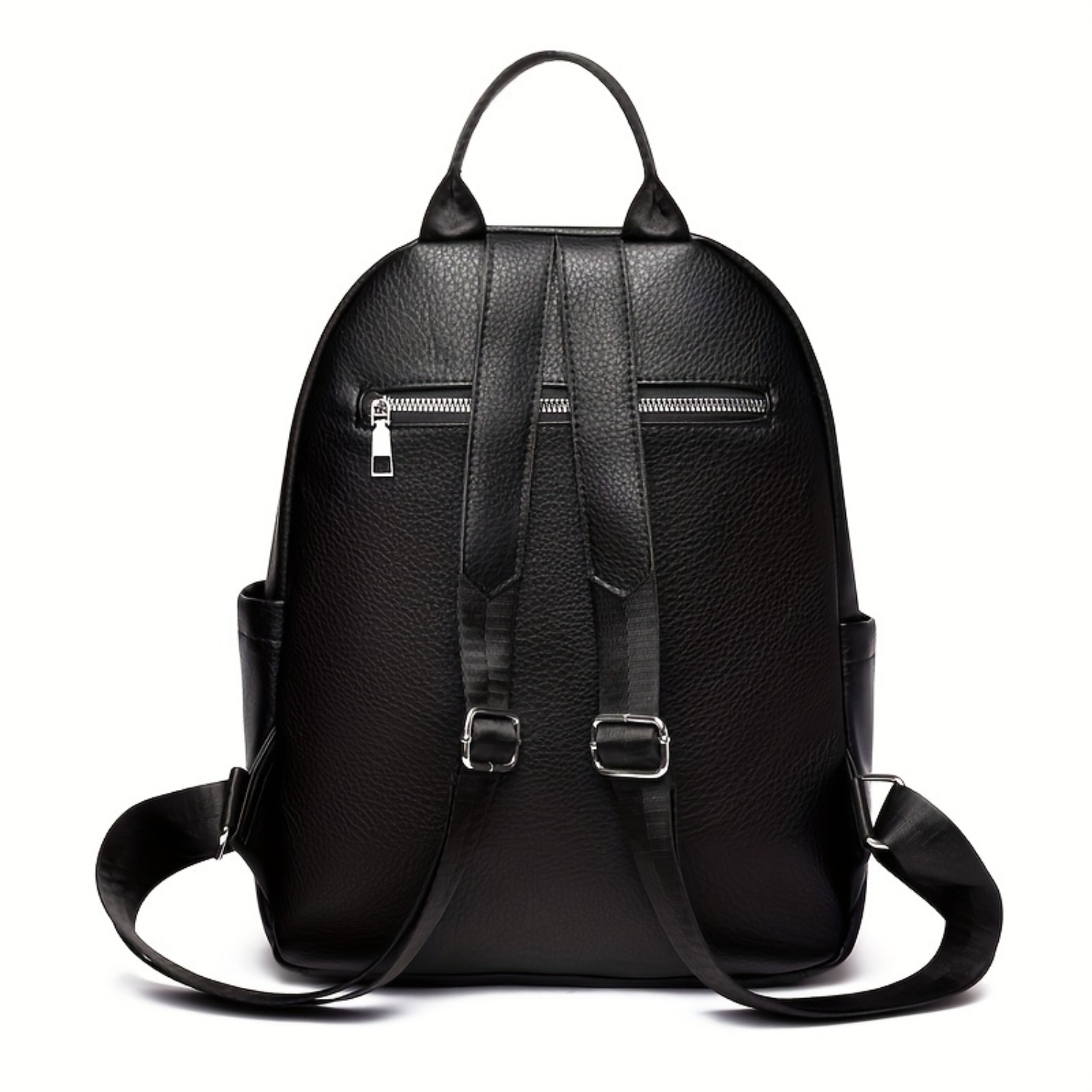 "กระเป๋าเป้หนัง PU มีสไตล์สําหรับวัยรุ่น - กระเป๋านักเรียนแฟชั่นสีทึบนุ่ม"