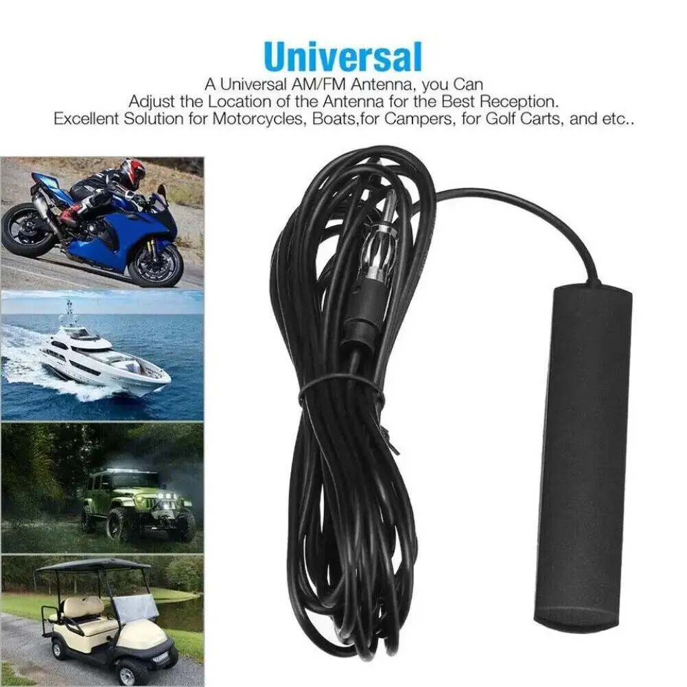 Car Radio Fm Antenna Universal Auto Length Signal Amp Amplifier Vehicle Boat Marine Signal Car Device Enhance Rv T1t4